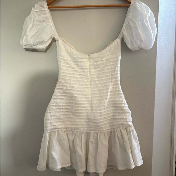 Hello Molly White Puff Sleeve Mini Dress - Picture 2 of 2
